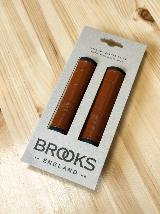 Brooks England Willow Leather Grips (Brun)