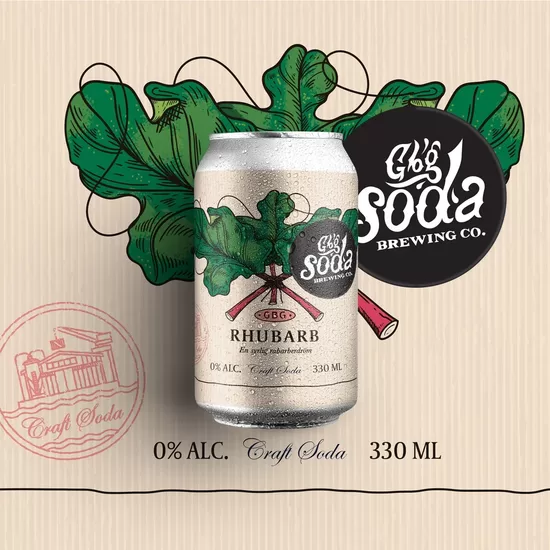GBG Soda – Craft Soda Rhubarb 33 cl