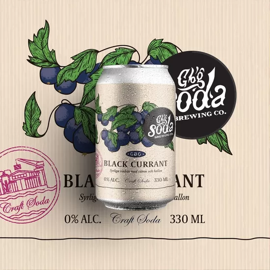 GBG Soda – Craft Soda Black Currant 33 cl